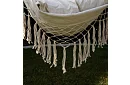 Závěsné houpací síť + 2 polštáře - béžové