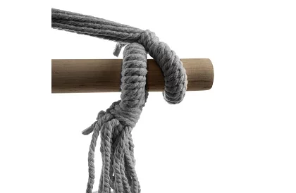 Závěsné houpací síť + 2 polštáře - šedé