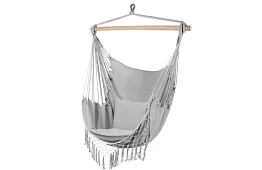 Závěsné houpací síť + 2 polštáře - šedé