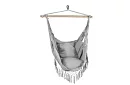 Závěsné houpací síť + 2 polštáře - šedé