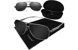 Polarizační sluneční brýle s pouzdrem – černé UV 400