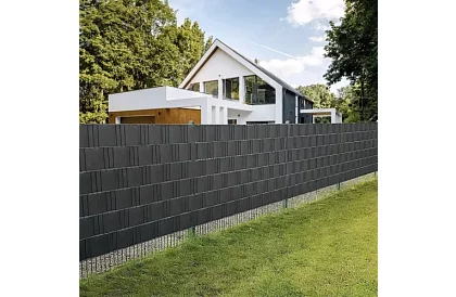Stínící páska na plot antracit - panelová 630 g/m² + klipy