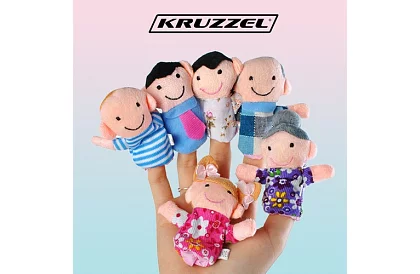 Prstové loutky - sada 6 postav