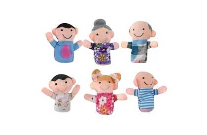 Prstové loutky - sada 6 postav