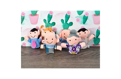 Prstové loutky - sada 6 postav