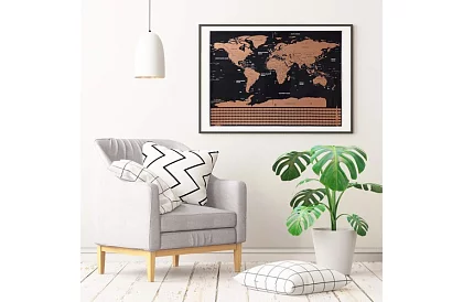 Stírací mapa s vlajkami – Scratch Map the World