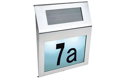 LED solární číslo domu