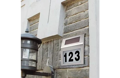 LED solární číslo domu