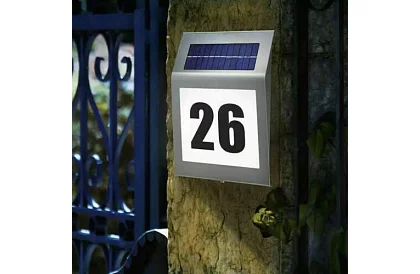 LED solární číslo domu