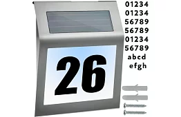 LED solární číslo domu