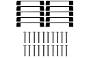 Sada nábytkových úchytek 10 kusů – černé madla