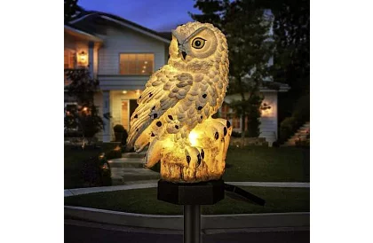 Solární zahradní lampa – sova