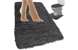 Koupelnové předložky – sada 3 kusů - šedá