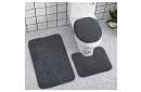 Koupelnové předložky – sada 3 kusů - šedá