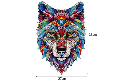 Dřevěné puzzle vlk - 170 dílů - 38 x 27 cm