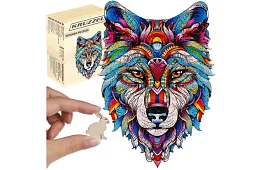 Dřevěné puzzle vlk - 170 dílů - 38 x 27 cm