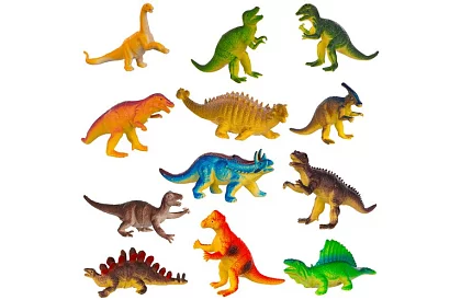 Sada zvířatek 12 dinosaurů