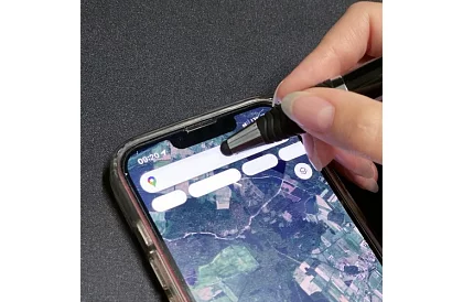 Sada 6 per s listem - 3 x modrá + 3 x černá