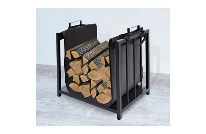 Stojan na dřevo ke krbu